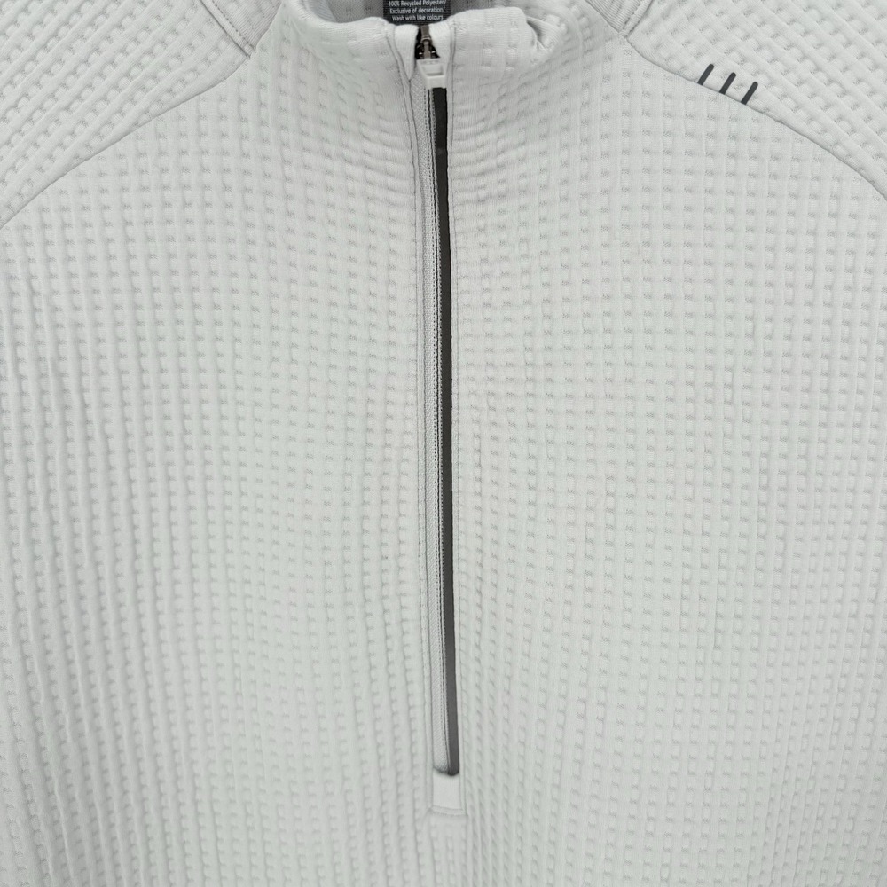 Lululemon Men's Waffle-Knit Half Zip In Silver Drop - Picture 5 of 11